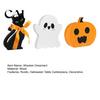 Decorative Wood Pieces for Gatherings 3Pcs/Set Halloween Tiered Tray Decorations, Cute Ghost Pumpkin Black Cat Festive Orange And Tabletop Displays