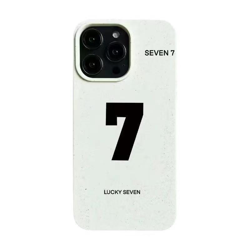 Lucky number 7 is suitable for iphone17 mobile phone case personalized apple 15pro anti-drop 14 days, South Korea 13 Europe, America 16