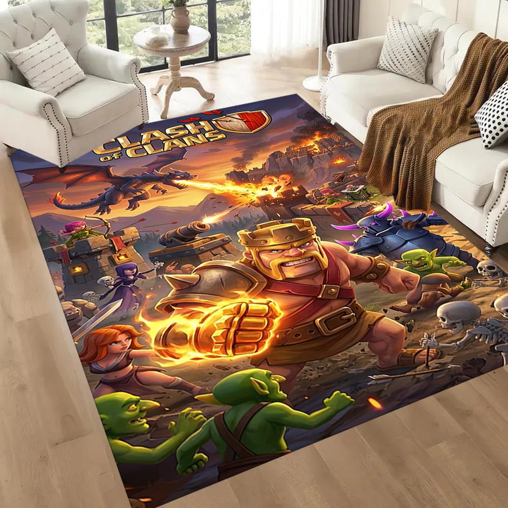 Clash Royale Game Square rugs are a great choice for living rooms, bedrooms, home décor, and as gifts.