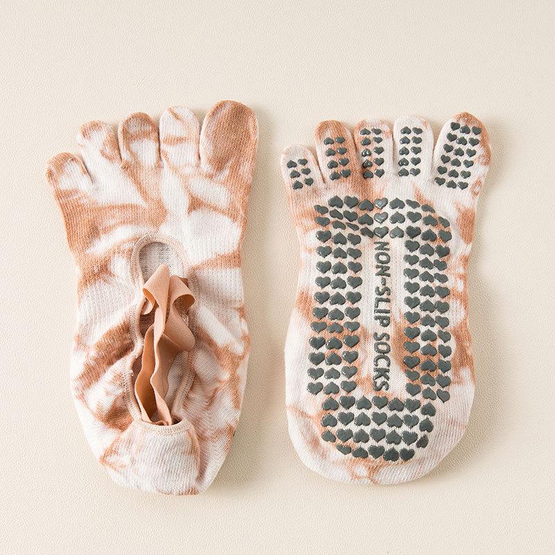 Yoga Non Slip Socks Women's Professional Five Finger Pilates Socks Sports Indoor Split Toe Socks Sweat Absorbent