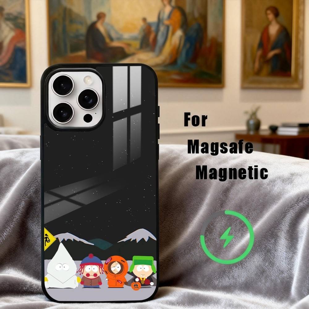 C-Cartoon S-South-H P-Park-S Phone Case For iPhone17,16,15,14,13,12,11 Plus,Pro Max Magnetic For Magsafe Wireless Charging