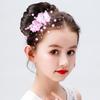 2Pc Korean Headdress Bridal Head Flower Small Wrinkle Chrysanthemum Rose Flower Handmade Jewelry Wedding Dress Disc Hair Dancing Hairpin