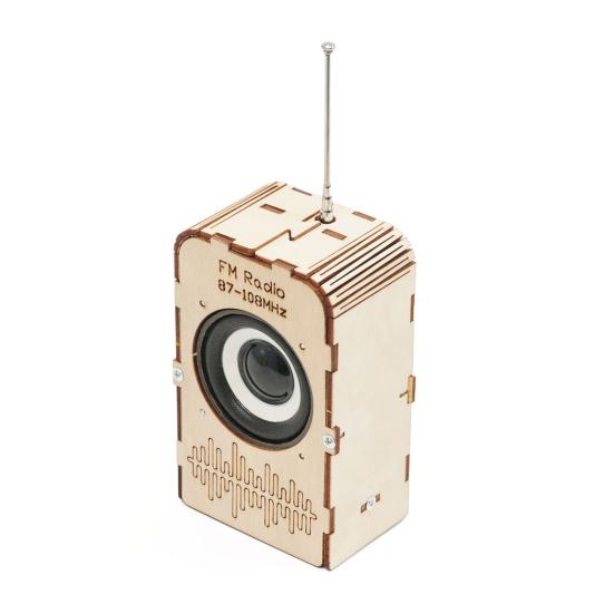 FM rádio STEM Vědecká sada Dětské dřevěné 3D puzzle Elektronická rádiová sada DIY Vzdělávací vědecký experiment Projekty Řemesla Stavebnice