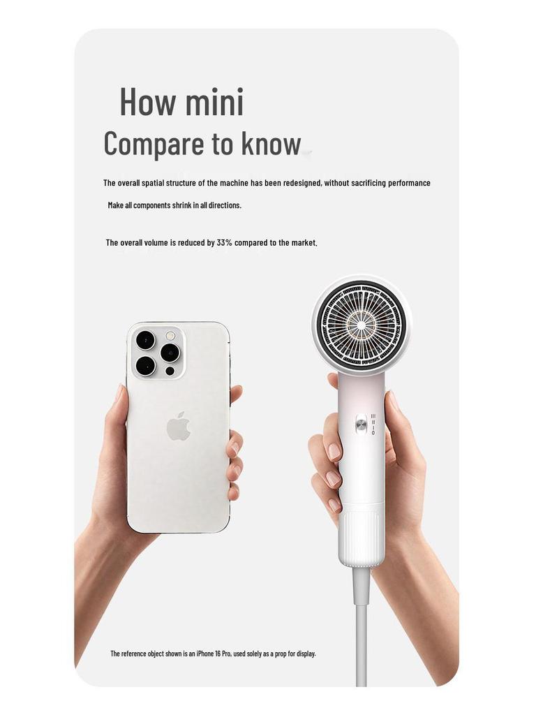 Mini 5W/8W/12W Hair Dryer with Negative Ion Care - Portable, Low-Power, Quick-Dry for Dorms