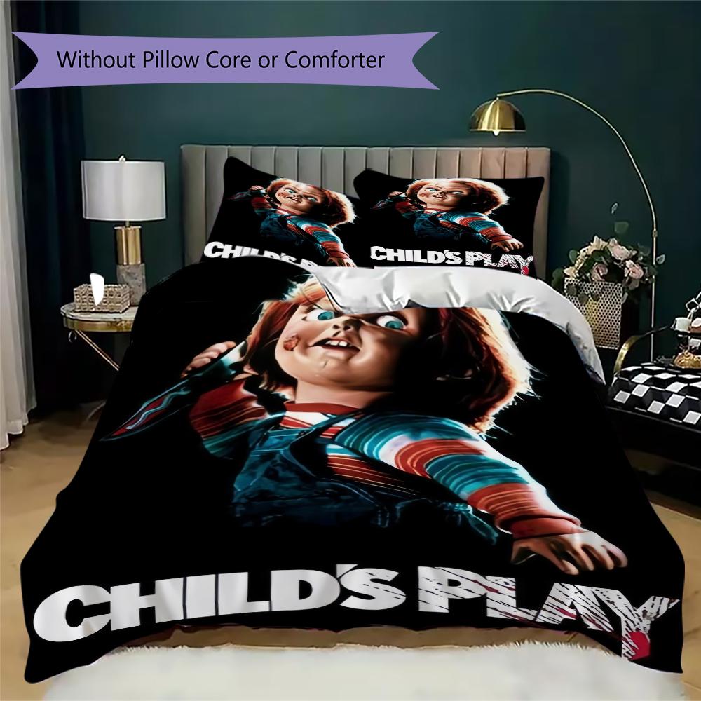 Child'S Play Horror Theme Bedding Without Core 1 Duvet Cover 2 Pillowcase Without Core Soft And Comfortable Christmas Birthday Gift