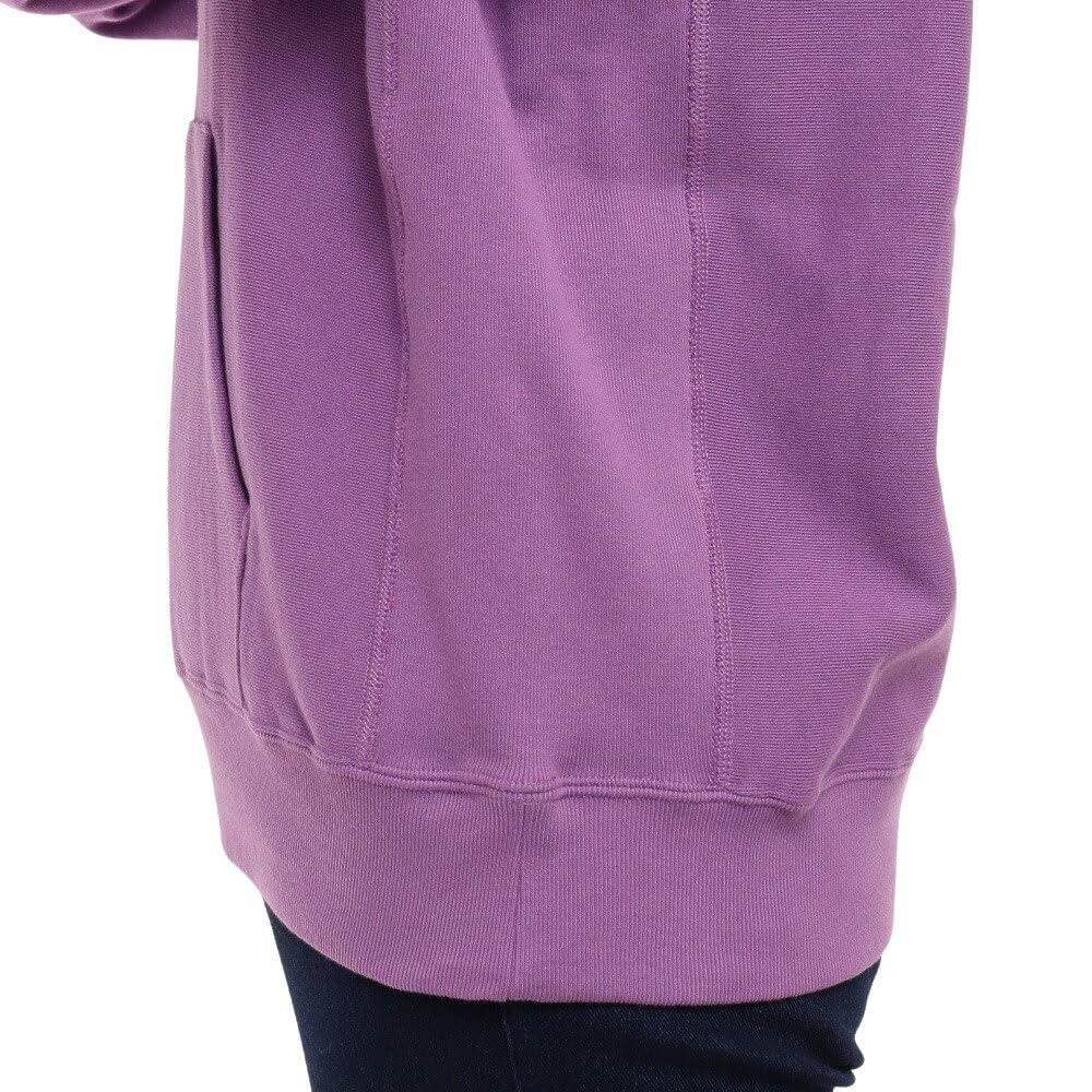 Champion Long Sleeve Cotton 10oz Ribbed Knit Reverse Weave Hooded Sweatshirt Size M Women's 100% (CW-W102), Purple,