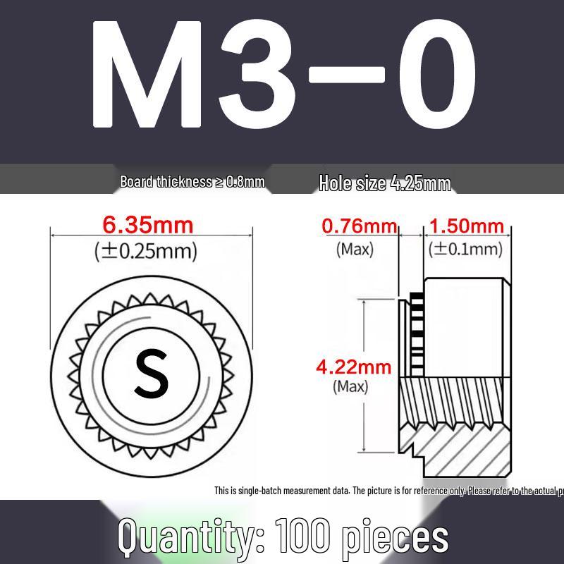 Zinc-Plated Self-Piercing Sheet Metal Nut - Sizes M2.5 to M10