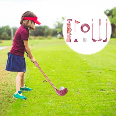 1 Set Çocuk Golf Oyuncakları Oyun Seti Golf Sopası 4 Top Bayrak Uygulama Delikleri Putter Ebeveyn-çocuk Etkileşimi İç Mekan Dış Mekan Golf Sporları Oyuncağı
