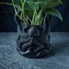 Unique Indoor Plant Holder 3D Printed Octopus Planter with Tray, Marine-Inspired Succulents Pot, Fantasy Style Container Pot Drainage Holes, Nautical
