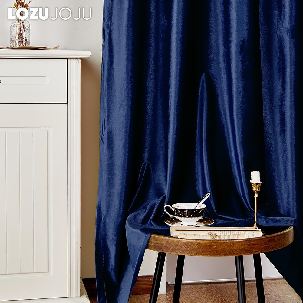 1 Stück LOZUJOJU 70–80 % Verdunkelungsvorhänge aus italienischem Samt, einfarbig, vielseitig einsetzbar, für Wohnzimmer, Schlafzimmer, Heimdekoration
