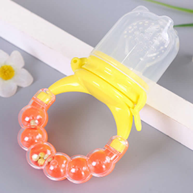 Baby Feeder Spoon Nutritious Fruits and Vegetables Bite Bell Ring Consisting Chew Toy Baby Feeding Spoon Nipple Soother Bottle