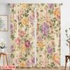 2pcs,2D Plane Printing Contemporary Curtains Floral Harmony (2) Polyester Easy Install (without Rod) Versatile All Perfect for