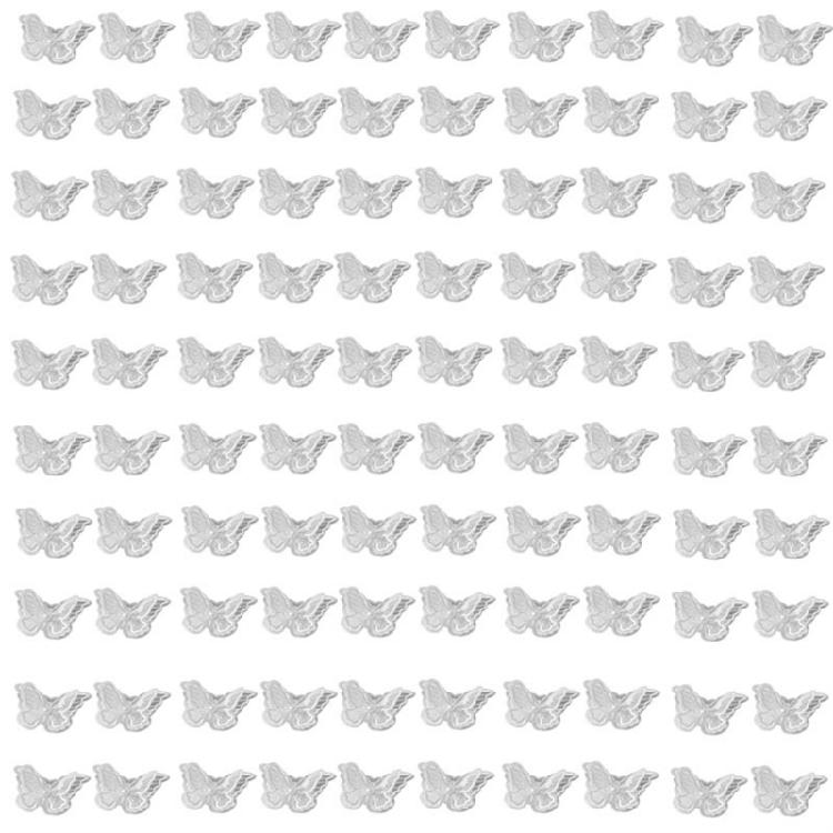 

Beautiful 2 Layer Fabric Butterfly Embellishments With Pearls Detail For Creative Designs белый