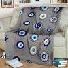 Bule Evil Eye Blanket Hamsa Hand Psychedelic Blanket for Travel Bedding Chair Adult Lightweight Bohemian Style Blanket Tapestry