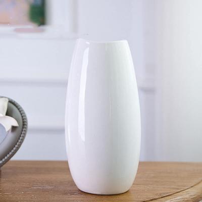 Weiße Keramik Blumenvase, Groß, 25cm, Skandinavischer Stil, Keramik, Stilvoll, Perfekt für Ikebana, Wohnkultur, Geschenk