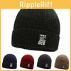 Solid Color Knitted Hat Letter Printing Beanie Caps Windproof Gifts Fashion