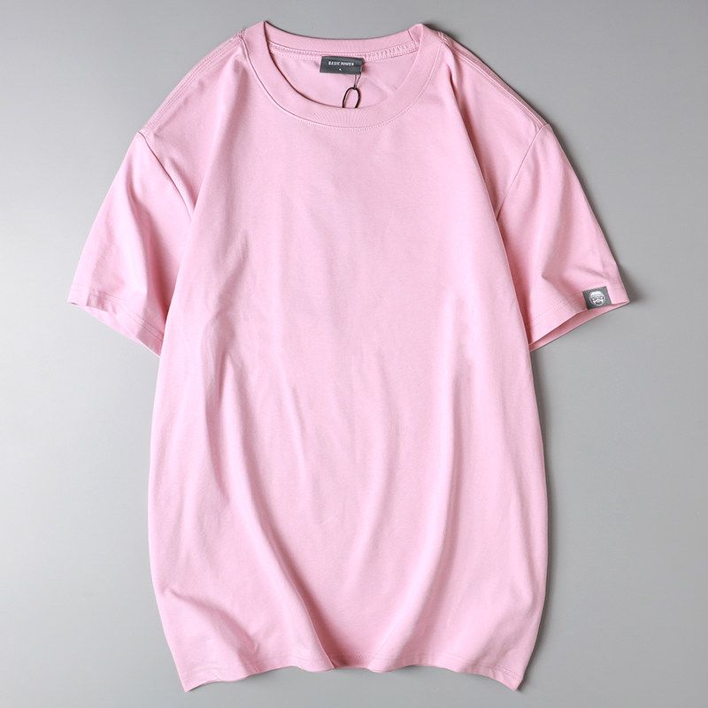 High-Quality Export Pure Color Basic Short-Sleeve T-Shirt for Men, Simple Casual Summer Round-Neck Half-Sleeve Undershirt