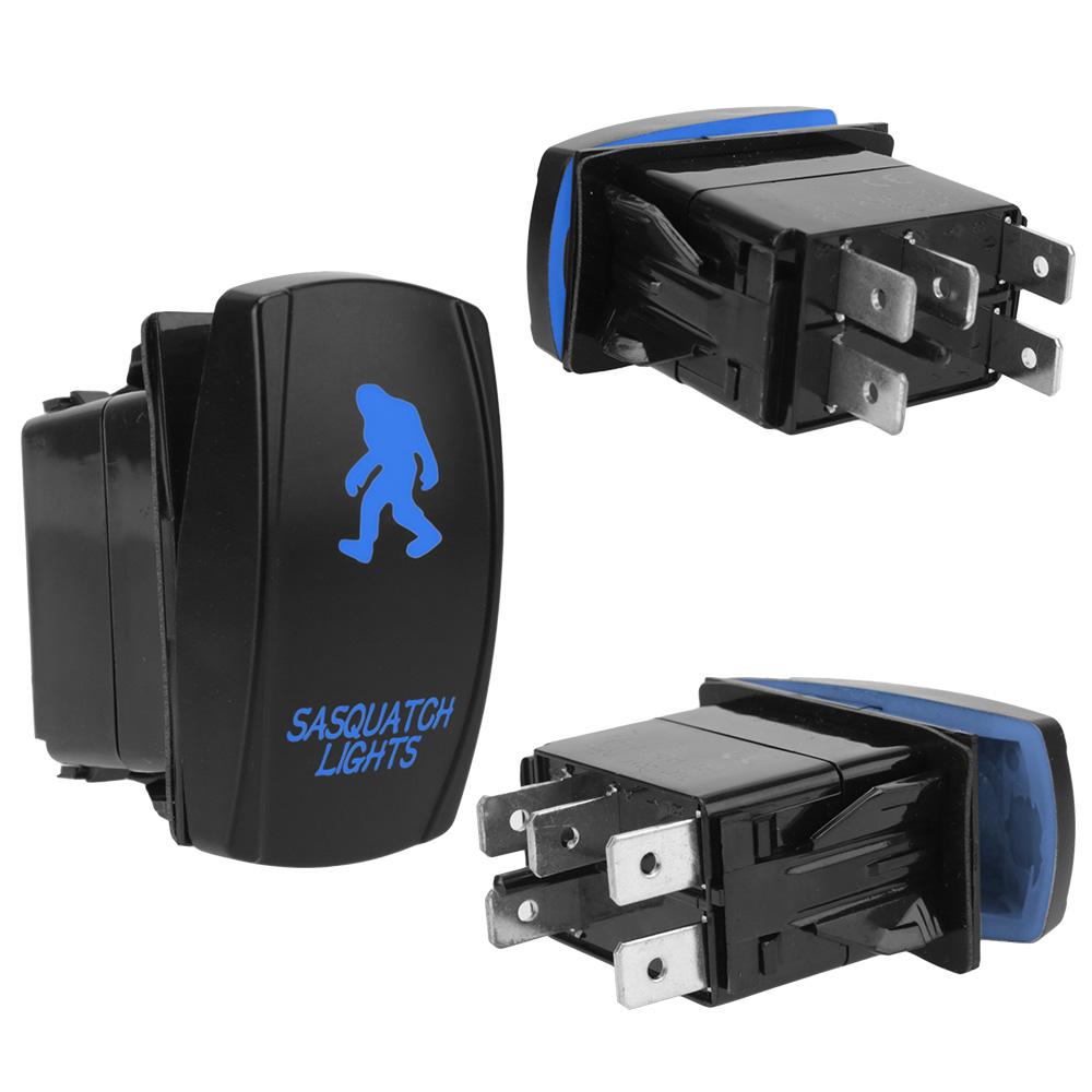 ON-OFF Blue LED SPST Carling Switch Waterpoof 12V 24V 1pc 5 Pin Marine Switch Car Boat Truck Rocker Switch