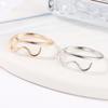 Anillo de dedo ajustable con ondas de agua para mujer, joyería de fiesta, regalo de decoración