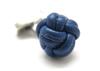 TATEOSSIAN Nord Pelle Leather Cuffs Cufflinks (Rhodium & Blue)