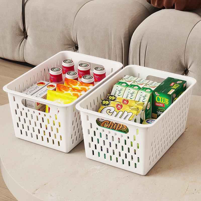 Daily Household Sundries Storage Box, Snack Toy Storage Plastic Storage Basket Desktop Book Sorting Storage Box