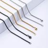 2mm Stainless Steel Box Chain Necklace For  Making Gold Sliver Black Color Steel Choker