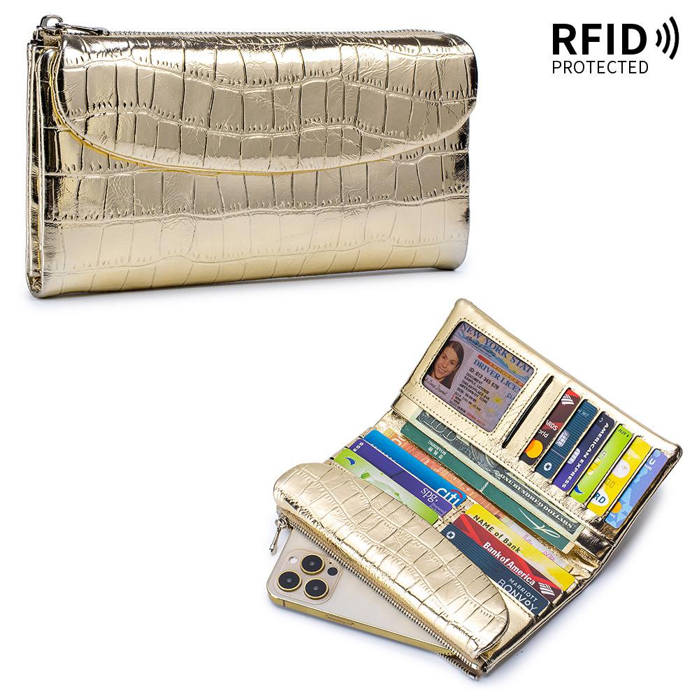 Glossy Leather RFID Blocking Wallet -