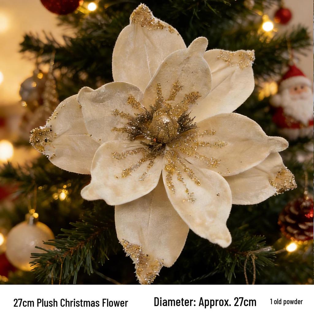 Velvet Sequin Magnolia Christmas Decorations