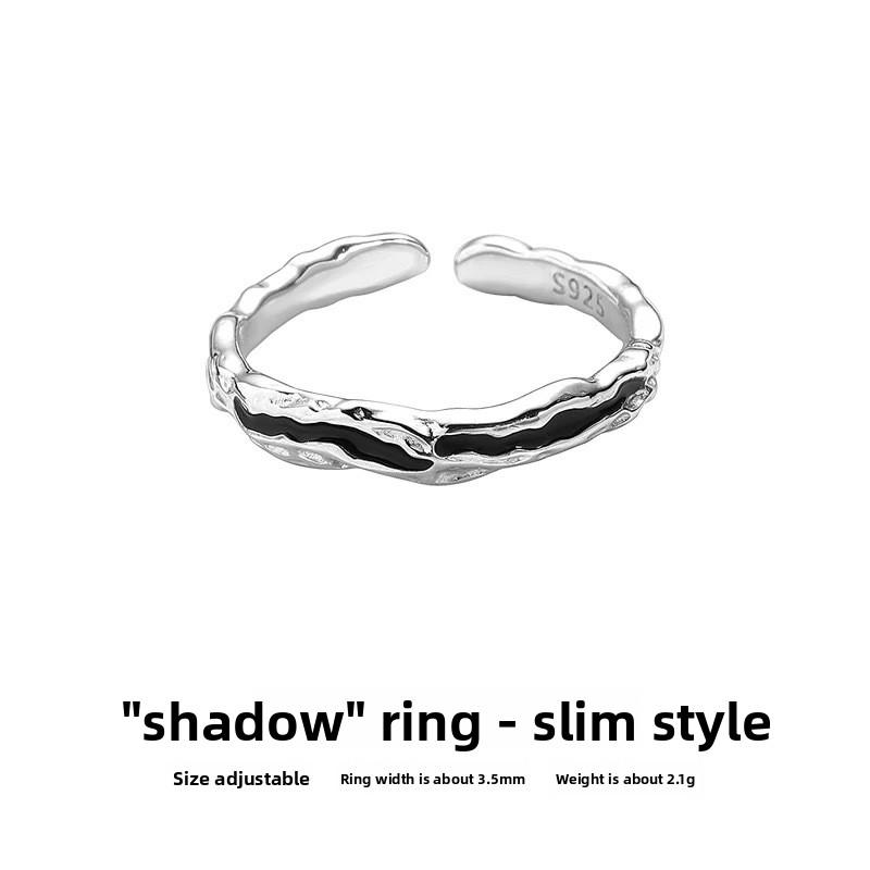 Ring Men's Tide Advanced Sense Index Finger Female Couple Ring Niche Design Titanium Steel Does Not Fade