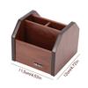Kobest Wood Multi-functional Square Pen Holder Student Desk Stationery Storage Box Desk Ornament Business Card Holder