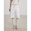 Thelight2025 Spring/Summer New Overalls Women White Wide Leg Shorts Women Commuting Sweat Pants Casual All-matching