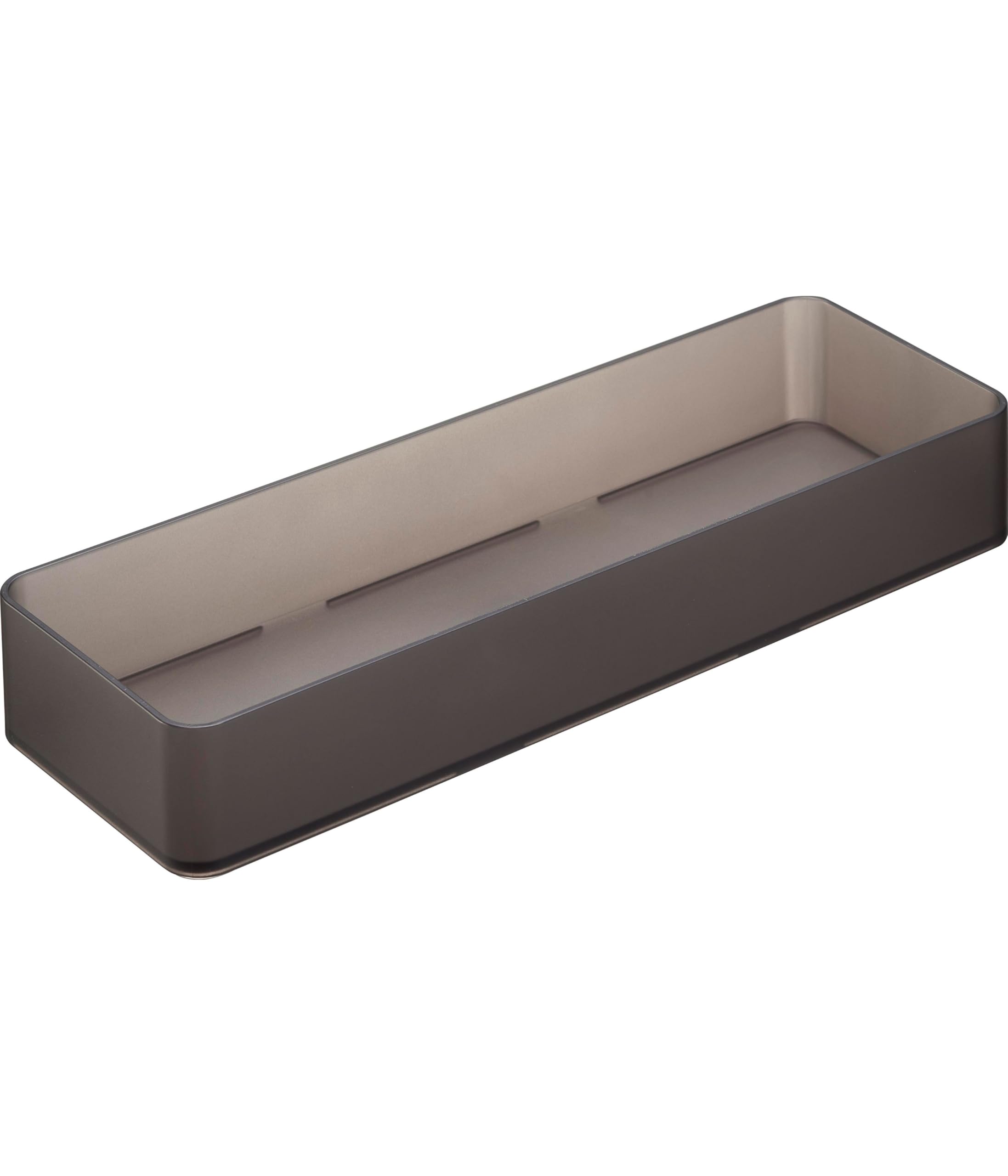 

Yamazaki Tower Stackable Drawer Organizer, Large, Set of 2, Black, Approx. W8 x D24 x H3.7cm, Cutlery Storage, Desk Tray, 3645