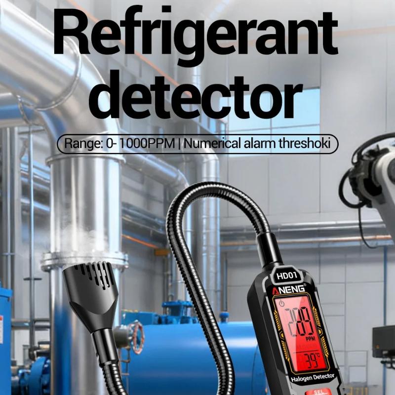 Professional Gas Leak Refrigerant Detector Automotive/ Air Conditioning Detection Audible Visual Ala Refrigerant Leak Detector for Freon Refrigerants