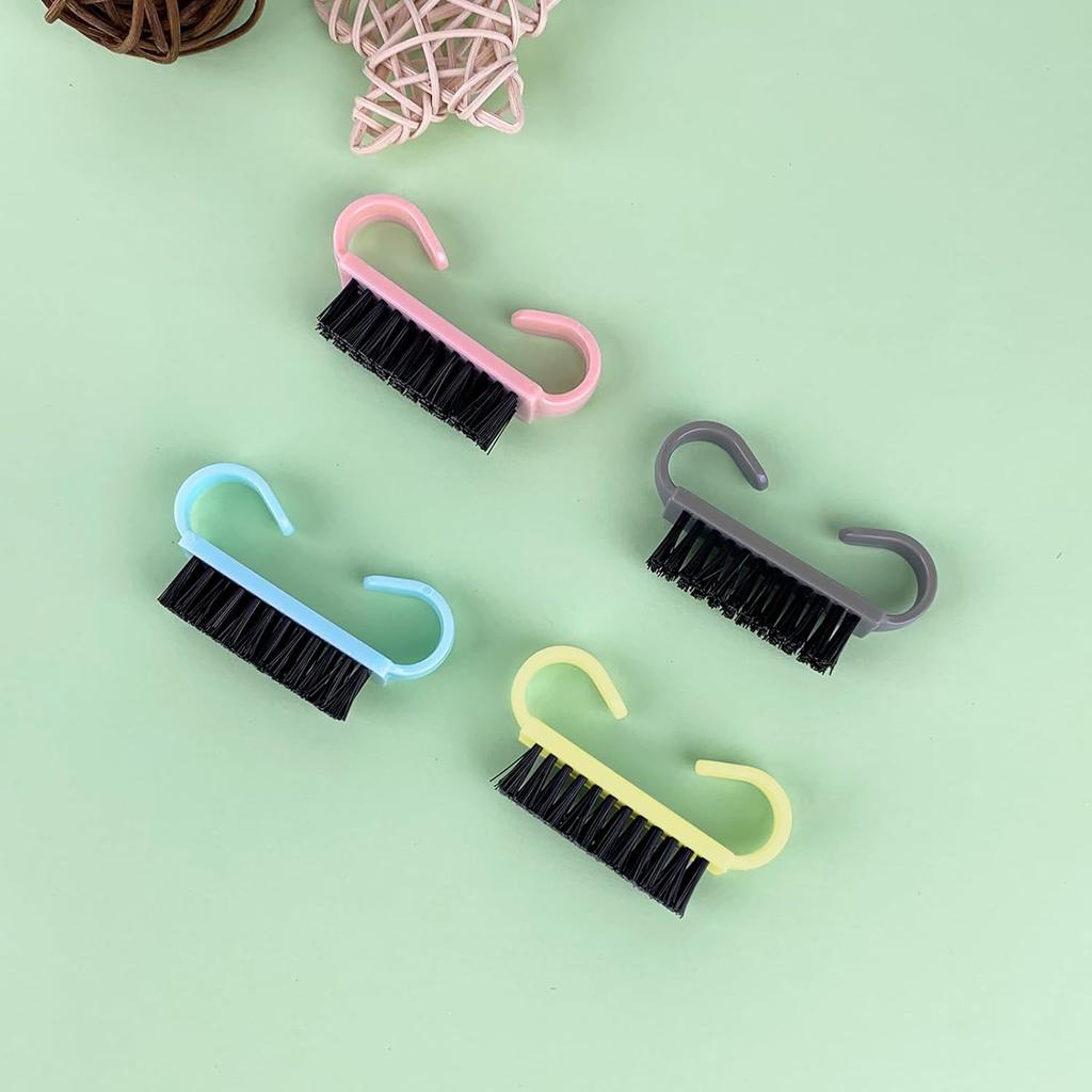 24 Pack Travel Size Nail Brushes, Colorful Handle Grip Nail Brushes, Mini Hand Scrub Cleaning Brush or Nails and Toes, Women Men