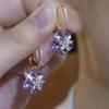 Minimalist Super Sparkling Flower Versatile Fashionable Earrings