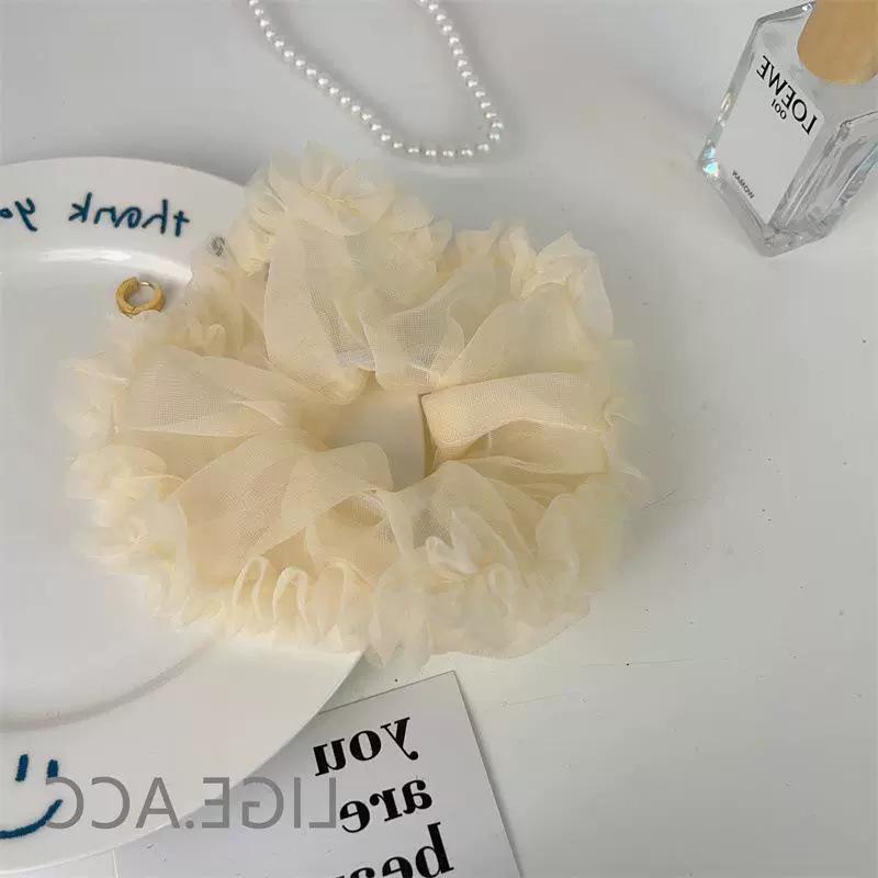 Ballet Style Lace Scrunchie Mesh Hair Tie for Women