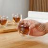 80ML/150ML 2-18PCS Double Wall Glass Kung Fu Tea Cup Transparent Coffee Milk Water Mug High Borosilicate Glass Drinkware Tea Set