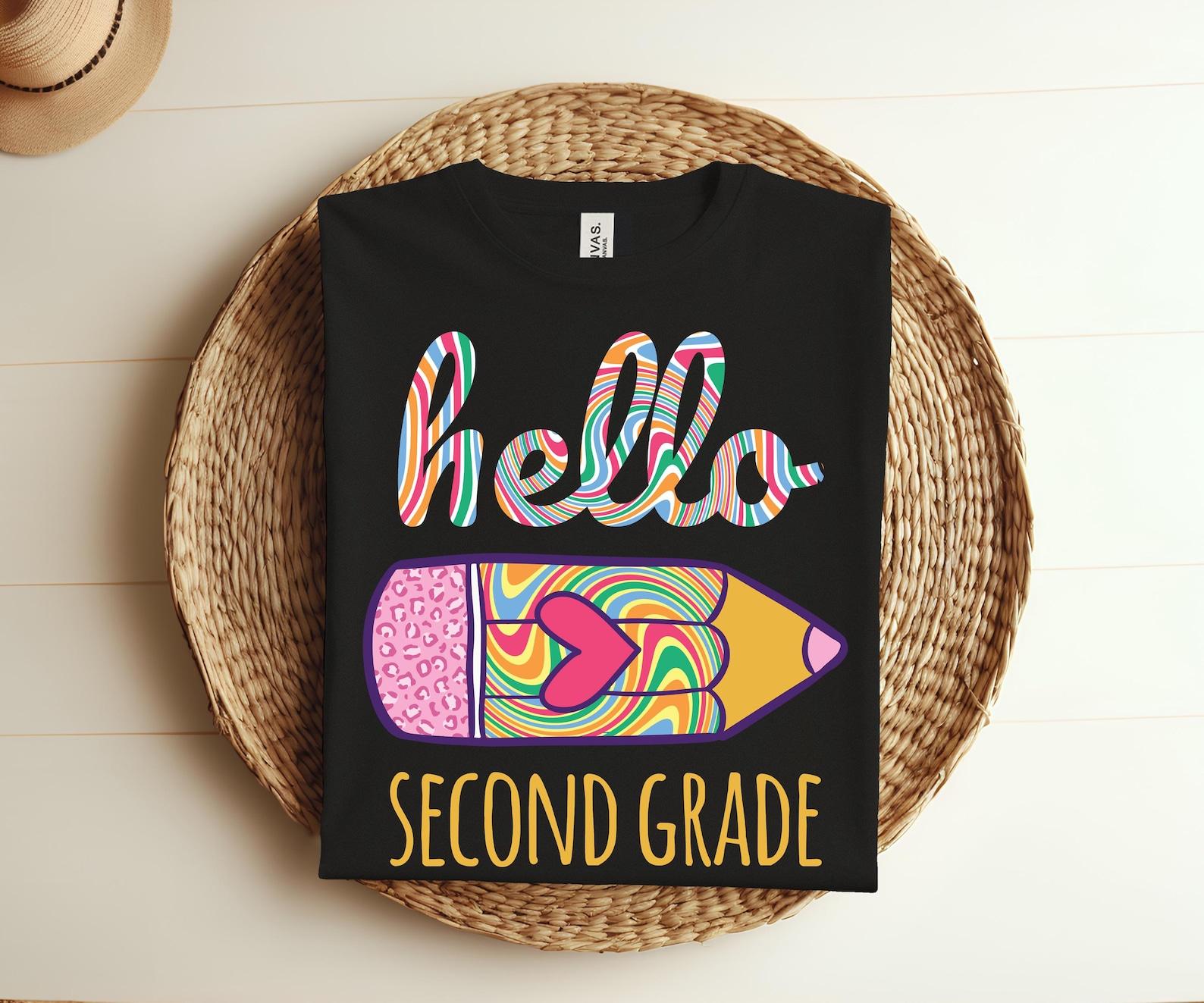 2nd Grade Girl Second Grade Student Teacher T-Shirt, Gift Idea Teachers Girls First Daughter Day Of School Classroom 2 Grade Squad Tee Shirt 110