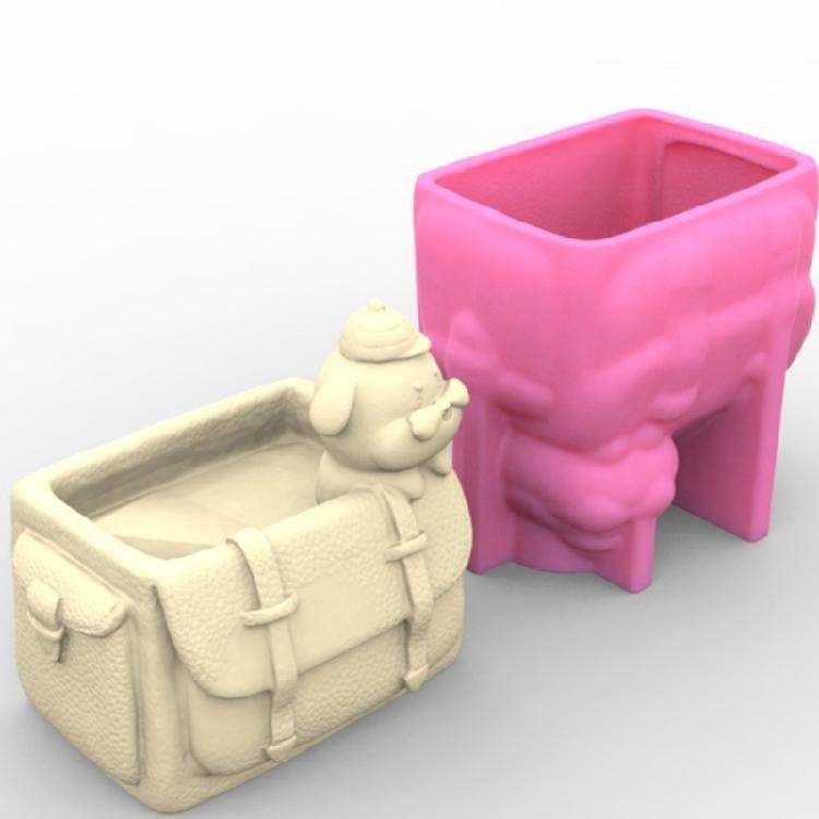 Backpack Dog Succulent Pot Mold Flower Pot Resin Mold Home Office Desktop