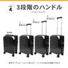 Expandable Suitcase Black Black [Konan Original] KWH14-0323-BK