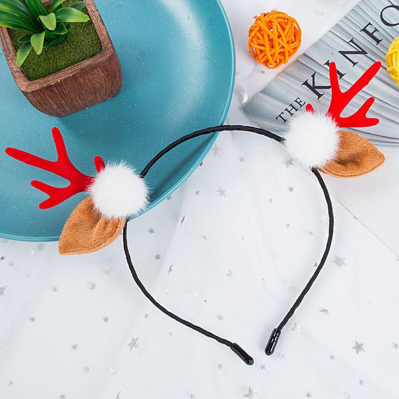 Forest Girl Christmas Antler & Berry Headband - Festive Elk Headdress for Performances