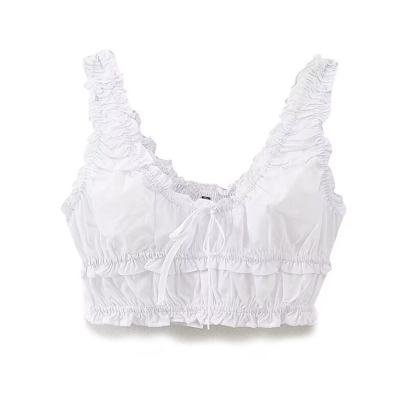 Fashion Style 2024 Spring/Summer New Arrival Women's Clothing Western Style All-Matching Bowknot Decoration Poplin Tops 2746200250