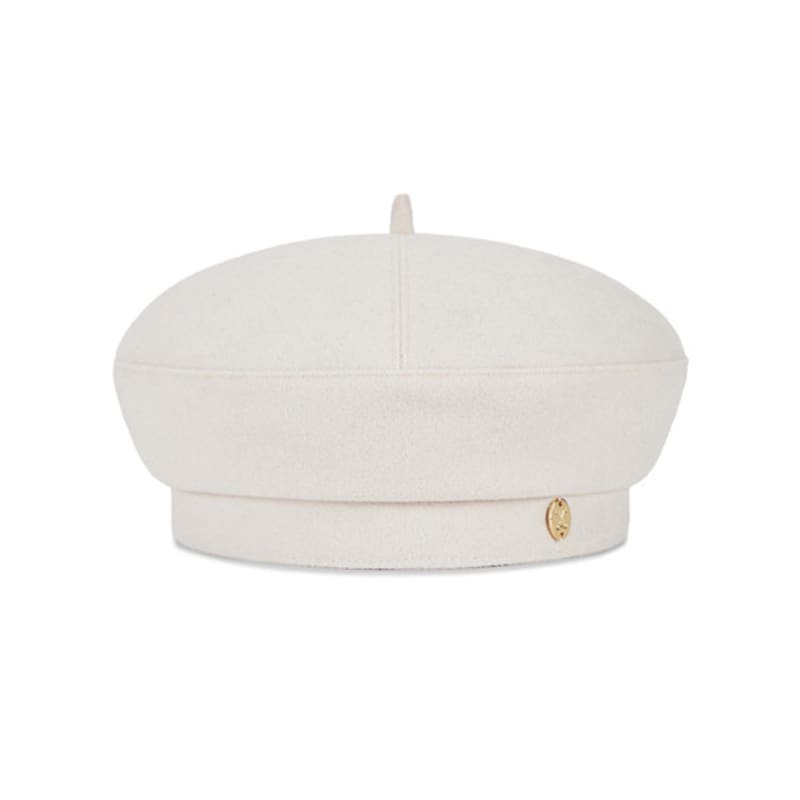 VARZAR VA Curved Oval Metal Blended Beret Cream