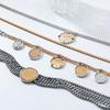 4PCS Bold Bohemian Stackable Chain Necklaces Adjustable Length Punk Rock Chic Collarbone Chain Jewelry