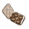 Two-Piece No-Twist Press-On Transparent Contact Lens Case - Portable Double Colored Storage