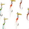 6 Pieces Realistic Fly Fishing Feathers Beadhead Streamers Realstic Artificial Vertical Kit