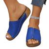 New Wedge Heel Slippers, Thick-soled, Cool and Simple Plus-size Women's Shoes