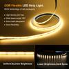 5V 12V COB LED Strip Light Ultra Thin 3MM 5MM 8MM Flexible Tape 320Leds/m RA90 Dimmable Linear Lighting Warm Natural Cool White