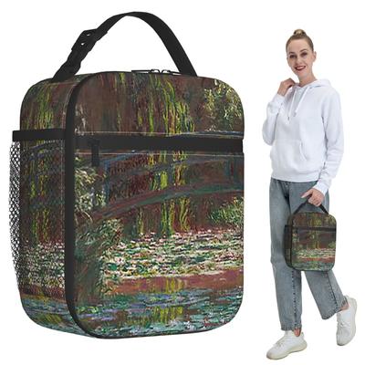 Claude Monet - Water Lily Pond Insulated Lunch Bag for Women Office Cooler Thermal Food Box Tote Portable Lunch Boxes Container