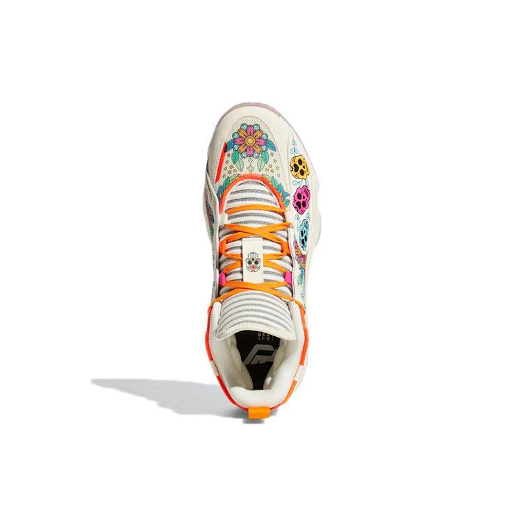 Adidas Dame 7 EXTPLY Day of The Dead Men Sneakers White Tennessee-Orange Core-Black GW3832